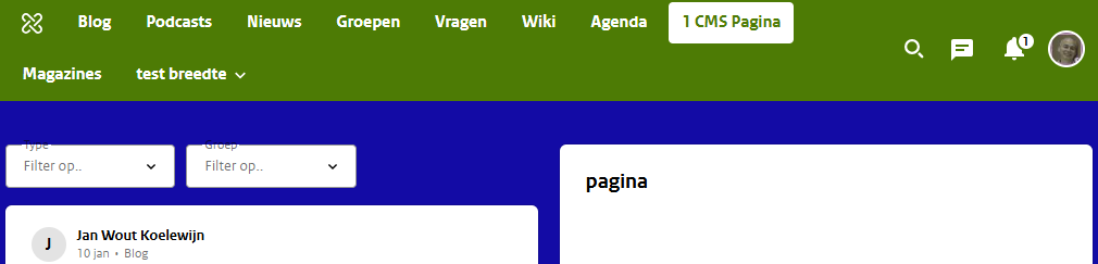 Screenshot cms pagina 2