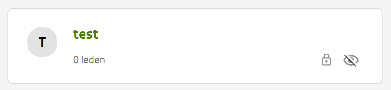 Screenshot besloten groepen