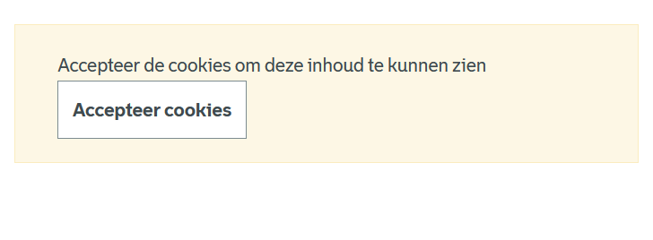Voorbeeld melding Accepteer cookies